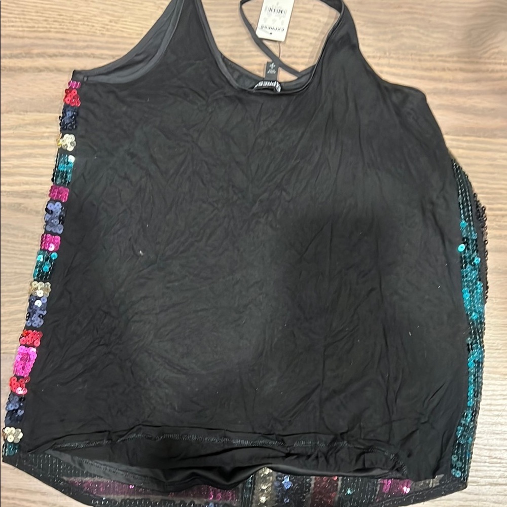Sequin Striped Holiday Tank Top NWT Small - Picture 3 of 5